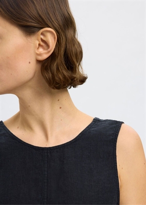 Linnia sl reversible linen top Sort Selected Femme 